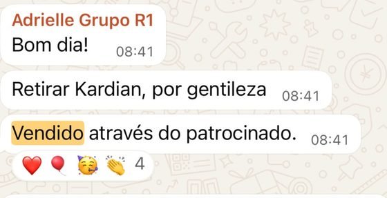 Print de venda confirmada via patrocinado
